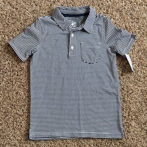 Carter's Boys 100% Cotton Navy and White Striped Polo Size 8